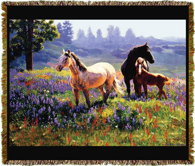 Horse Season of Contentment Coverlet