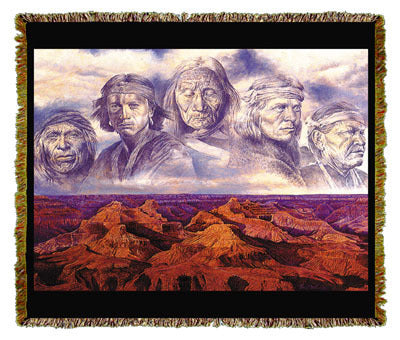 Native American Grandfather Earth Coverlet