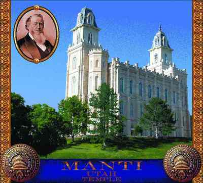 Mormon Temple Manti UT Coverlet