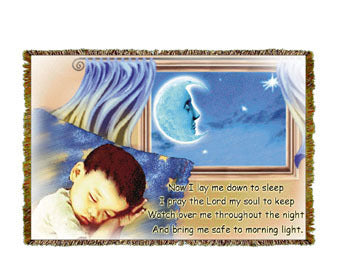 Bedtime Prayer Boy Mini Coverlet