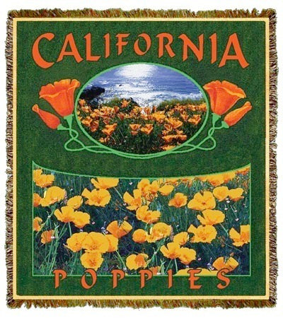 California Poppies Coverlet