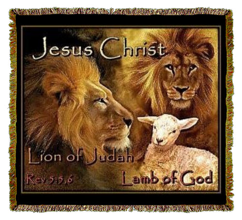 Lion & the Lamb Throw Blanket