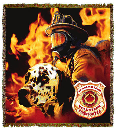 Firefighter Dalmation Canadian Coverlet