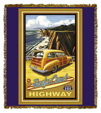 Pacific Coast Highway by Paul A. Lanquist Coverlet