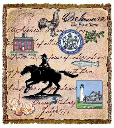Delaware History Coverlet