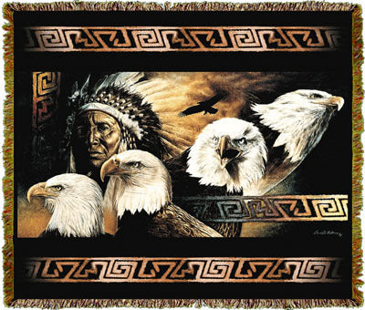 Native American Lakota Twilight Coverlet