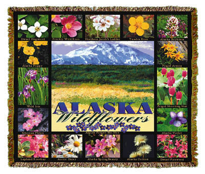 Alaska Wildflowers Coverlet