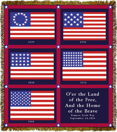 US Flag History Coverlet