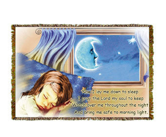 Bedtime Prayer Girl Mini Coverlet