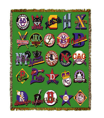 Negro League Baseball Logos Coverlet