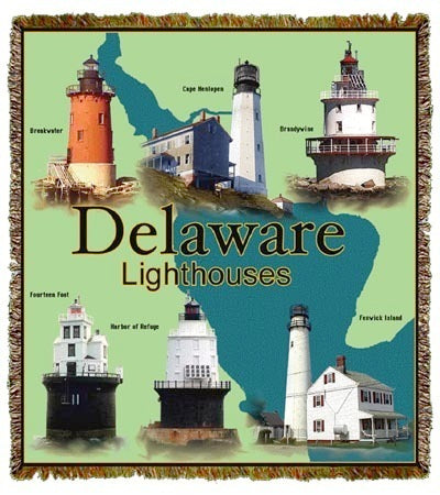 Delaware Bay Lights Coverlet