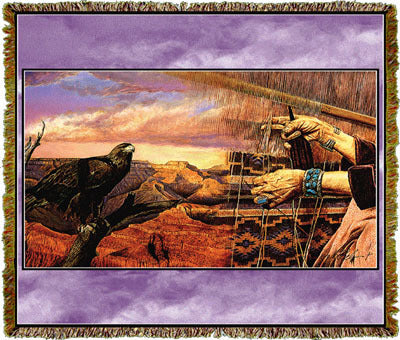 Native American Canyon Weaver Coverlet