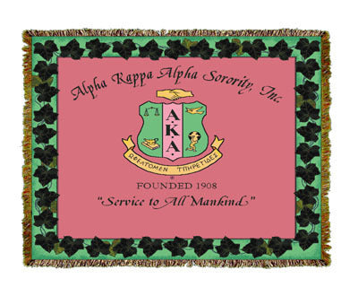 Alpha Kappa Alpha Pink Coverlet