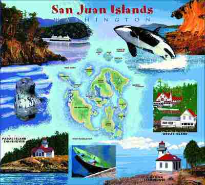 San Juan Islands, WA Coverlet