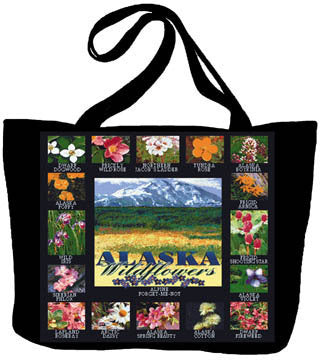 Alaska Wildflowers Tote Bag