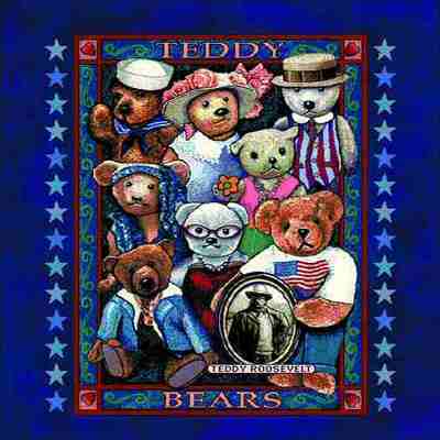 Teddy Bears Americana Pillow