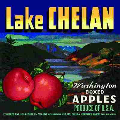 Lake Chelan Apples WA Pillow     CLS