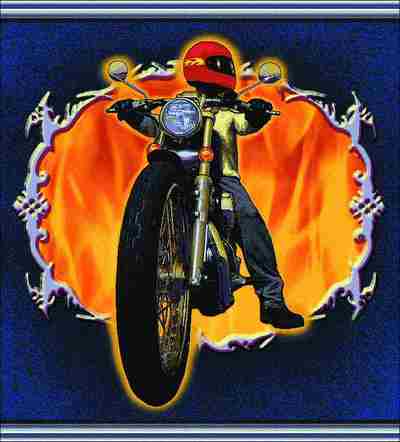 Motorcycle Biker Coverlet
