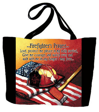 Firefighter Prayer Tote Bag