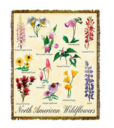 North American Wildflowers Coverlet