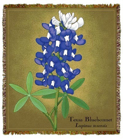 Bluebonnet Flower Coverlet