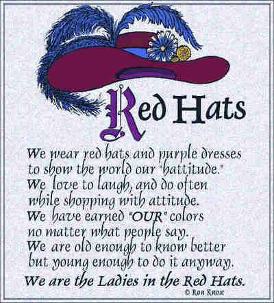 red hat and purple dress poem Red hat lady poem