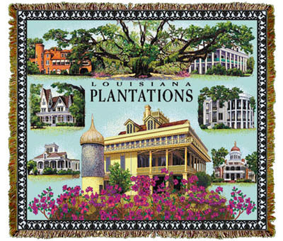 Louisiana Plantations Coverlet