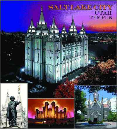Mormon Temple Salt Lake UT Coverlet