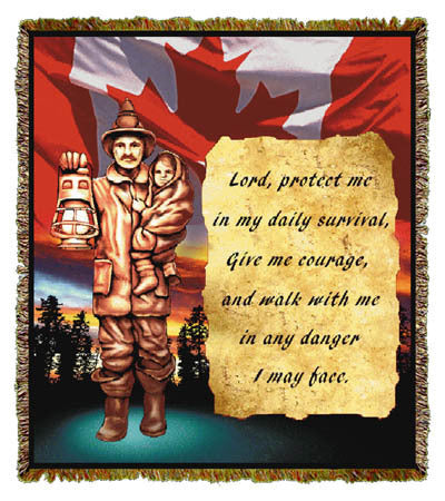 Quiet Strength Statue Canadian Coverlet
