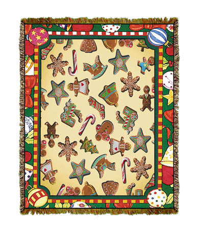 Holiday Gingerbread Men Coverlet