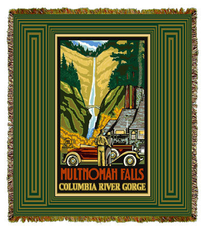 Multnomah Falls by Paul A. Lanquist Coverlet