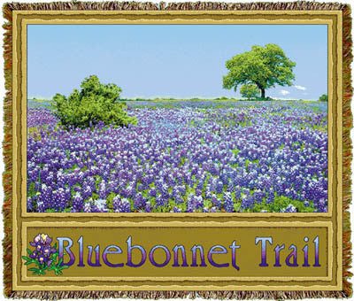 Bluebonnet Trail Throw Blanket