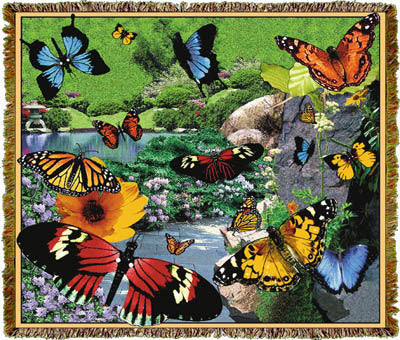 Butterflies Throw Blanket