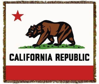 California State Bear Flag Throw Blanket