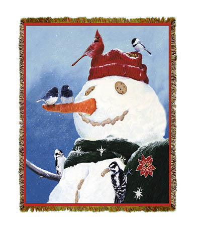 Holiday Snowman's Treat Throw Blanket