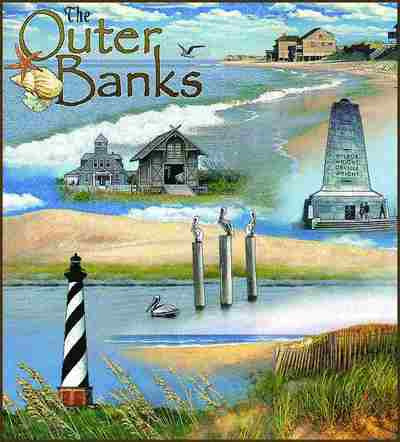 Outer Banks, North Carolina Throw Blanket