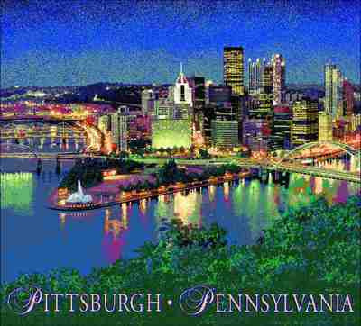 Pittsburgh Skyline Decorative Pillow