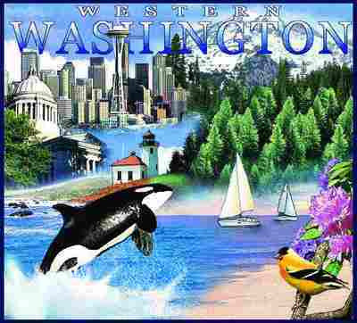 Washington State Western Throw Blanket